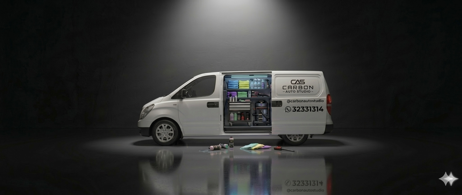 CAS mobile van open with full equipment