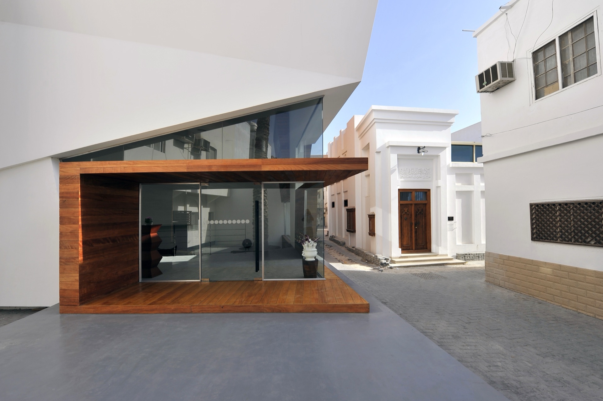 PAD project interior, dramatic angular auditorium